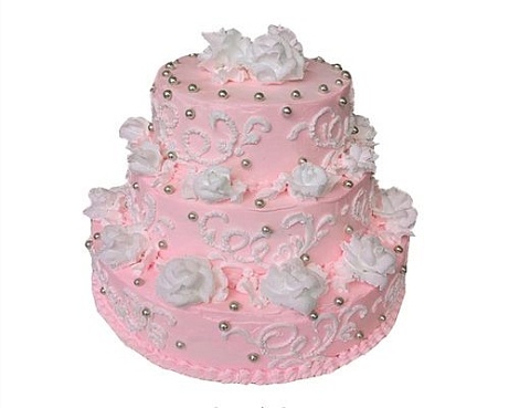 Розовый свадебный торт Э-1104