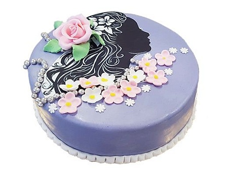 Торт девушка с цветами М-3236