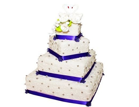 Свадебный торт с лебедями M-3218