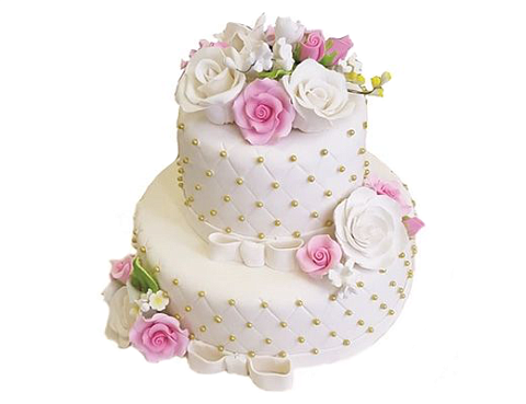 Нежный свадебный торт M-3204