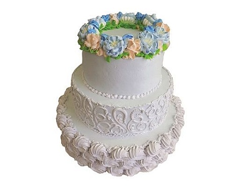 Круглый свадебный торт Э-1215